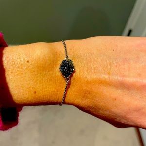 Kendra Scott Theo Adjustable Chain Bracelet in Multi-Colored Drusy and Silver